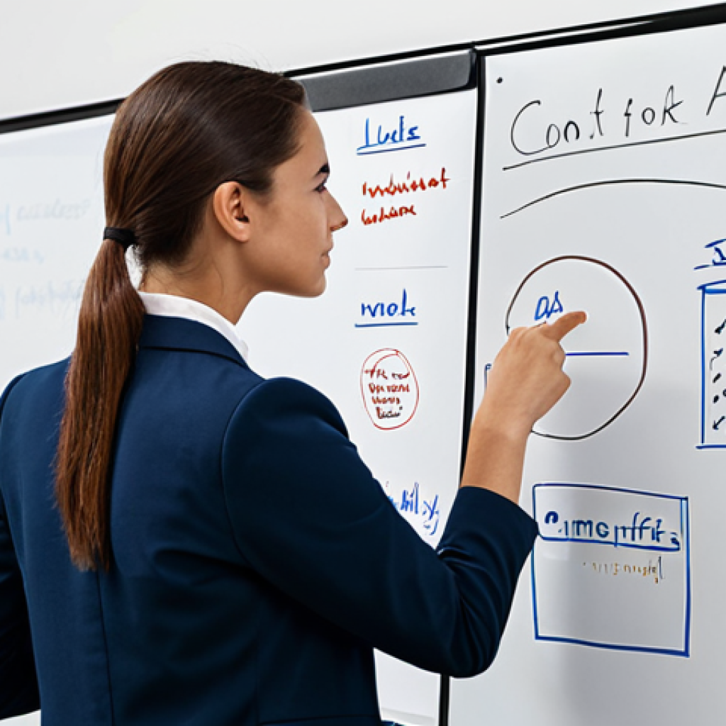 지식 경계 확장을 위한 자기 개발 로드맵 - SWOT Analysis in a Modern Office**
"A person thoughtfully completing a SWOT analysis on a whiteboar...