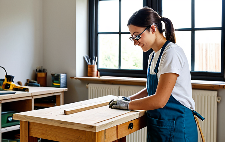 지식 실천을 위한 프로젝트 기반 학습 - DIY Furniture Project**

"A woman in her late 20s, fully clothed in comfortable and practical clothi...